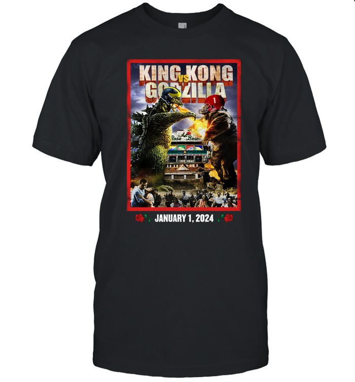 King Kong vs Godzila 2024 Rose Bowl T Shirt | Custom prints store  