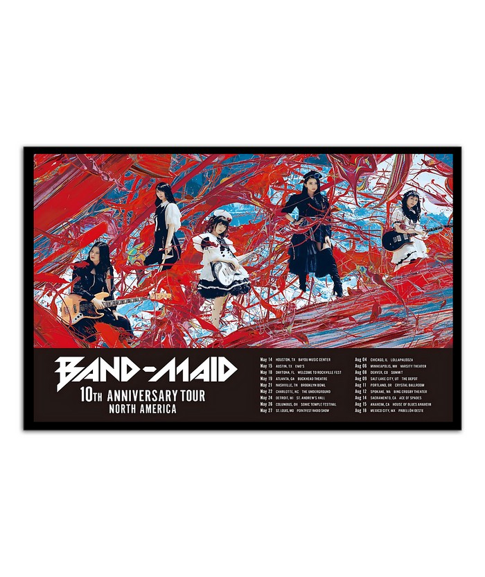 最新のデザイン Band-Maid Poster America North Tour Anniversary 10th ミュージシャン