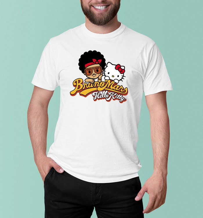 Bruno Mars x Hello Kitty T Shirt | Custom prints store | T