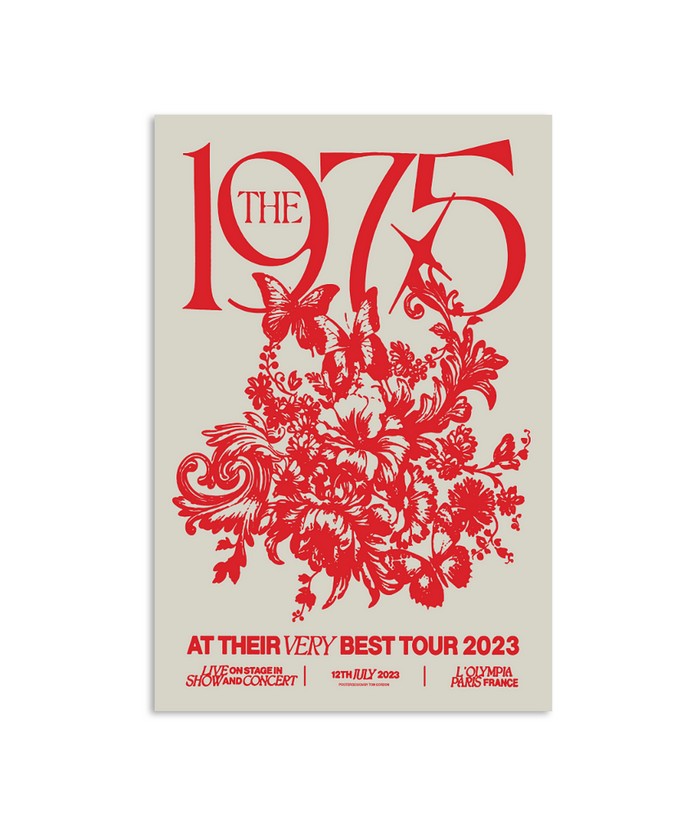 Poster The 1975 Concert Olympia Paris July 12TH 2023