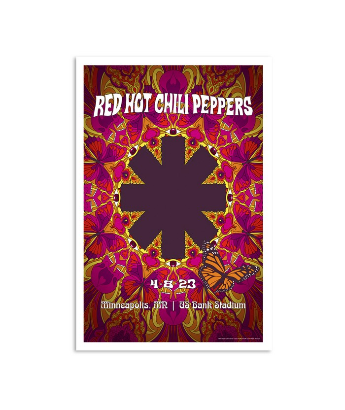 RED HOT CHILI PEPPERS ポスター　2023 Bubble 2023 North America Tour Poster – Red Hot Chili Peppers