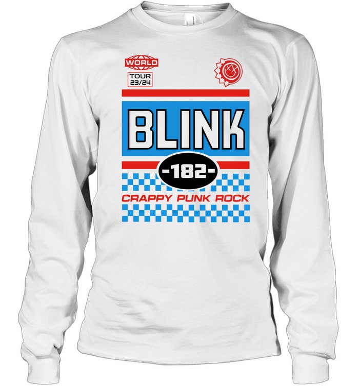 ミュージシャン FACT POP PUNK CAT LONGSLEEVE Tee <White> Long Sleeve Blink-182 World Tour 2023-2024 | Custom prints