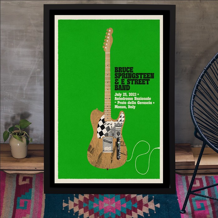 アート・デザイン・音楽 'Ritmo Do Brasil' Bruce Springsteen & E Street Band 2023 Monza, Italy Poster