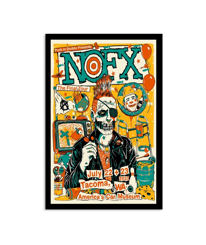 Poster NOFX Tour Tacoma, WA 2023 Limited | Custom prints
