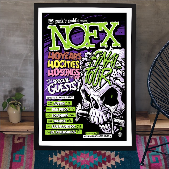 Poster Nofx 2023 US Tour Dates Limited | Custom prints store