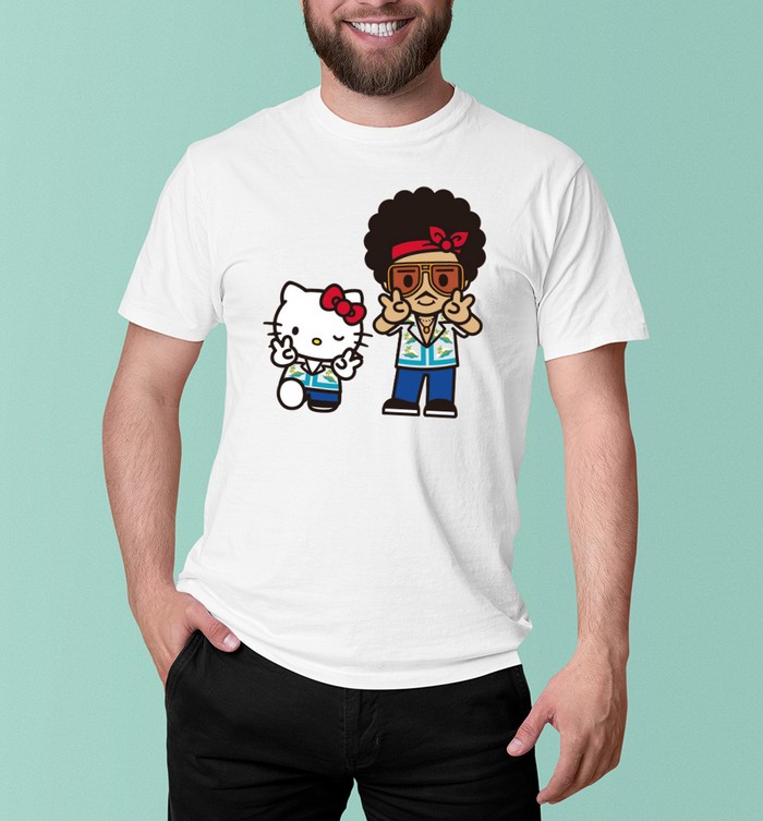 ミュージシャン BRUNO MARS x HELLO KITTY T-SHIRT BRUNO MARS x HELLO KITTY T shirt Japan Limited 2024 Sanrio
