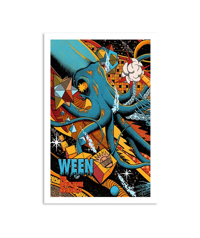 WEEN Anniversary Tee＆Poster Official Poster Ween 30th Anniversary Chocolate And Cheese t