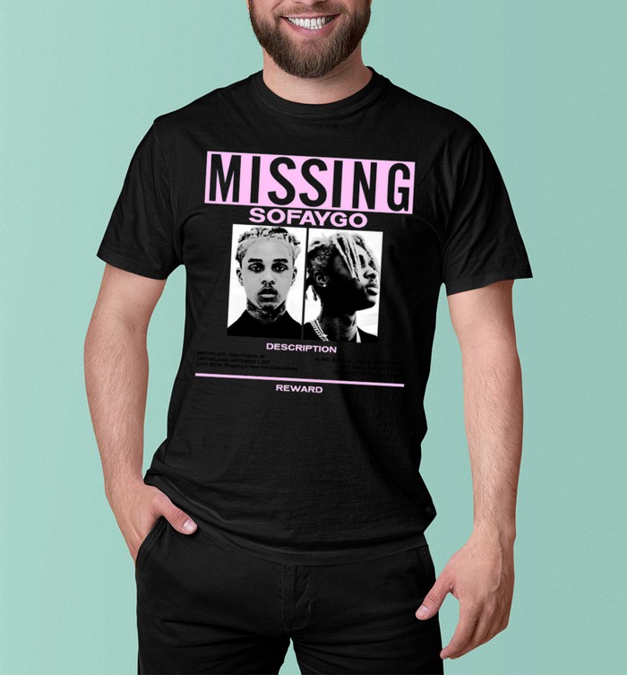 Sofaygo Missing Tシャツ Black Sofaygo Missing Tシャツ Black
