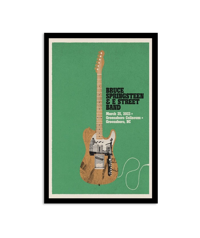 Bruce Springsteen 2023 Greensboro, NC Poster Custom prints store T