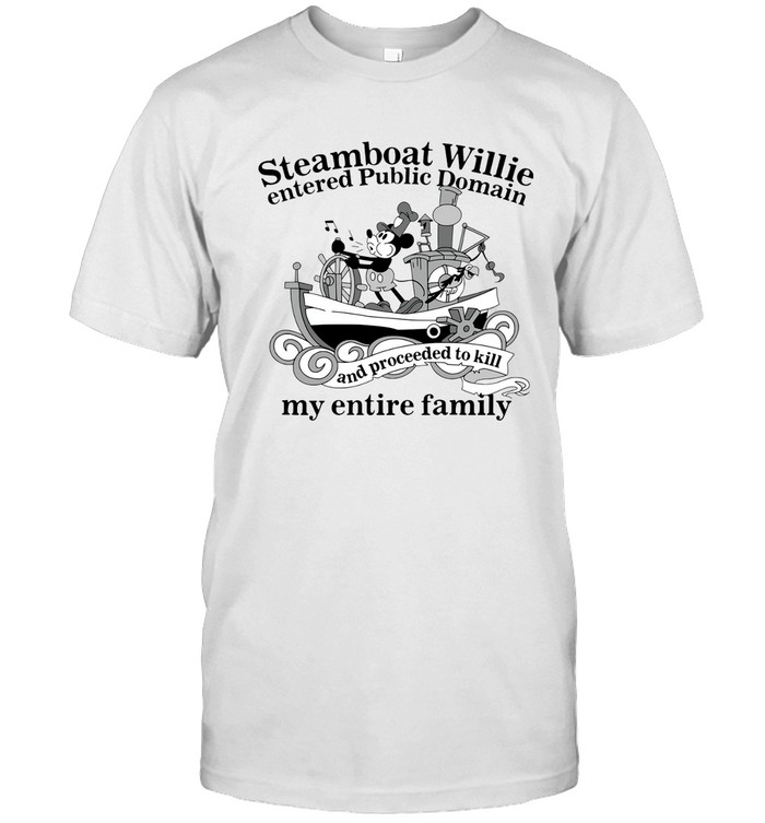 T-Shirt Steamboat Willie Entered Public Domain | Custom prints 