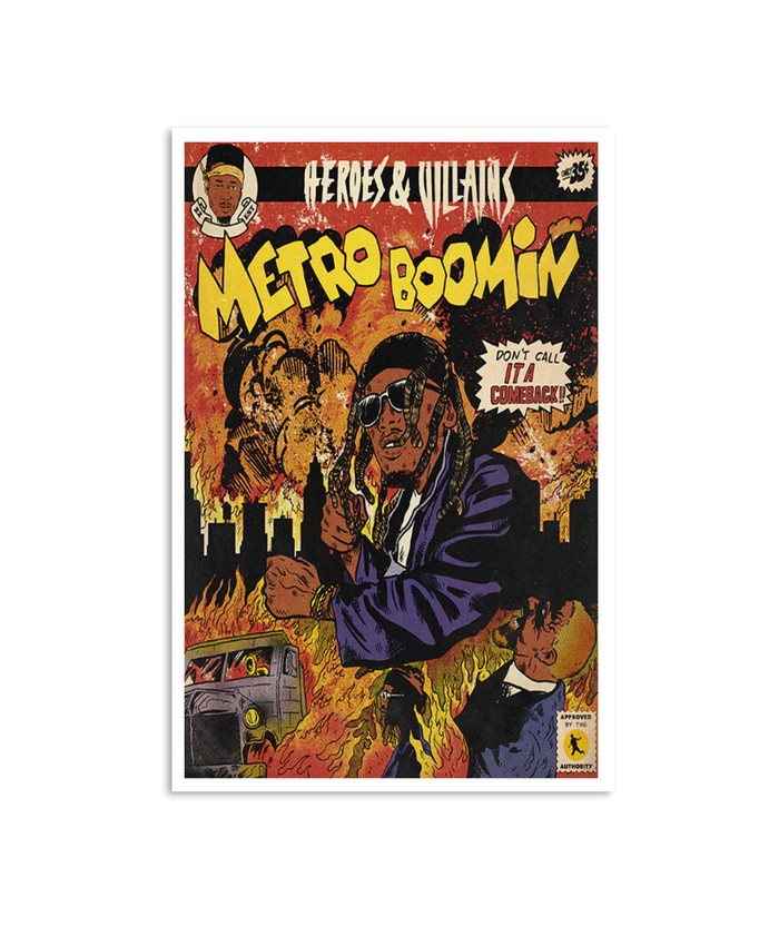 Metro Boomin Comic Poster | Custom prints store | T-shirts, mugs 