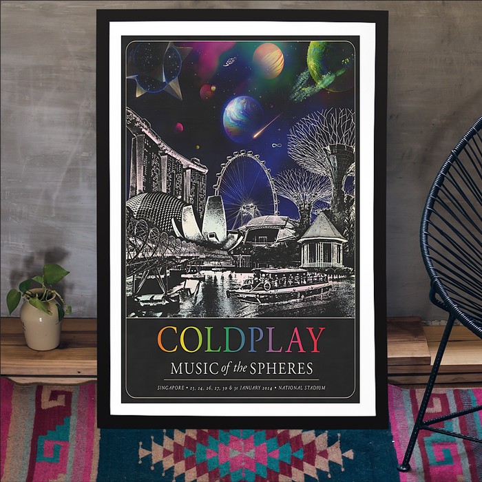 COLDPLAY 日本1500枚限定 リトグラフ ポスター 21世紀、最も成功した