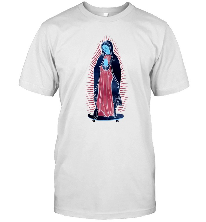 Paddysroyco Virgen Guadalupe On Skateboard T Shirt