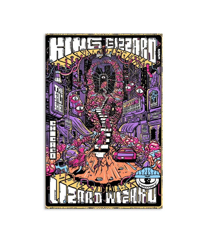 King Gizzard June 11+12+13 2023 Chicago, IL Poster Custom prints
