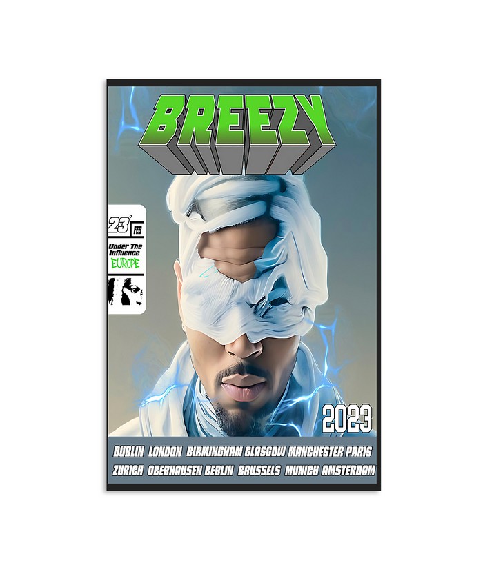 Chris Brown February 23 2023 Under The Iuence Europe Poster Custom Chris Brown February 23 2023 Under The Iuence Europe Poster Custom