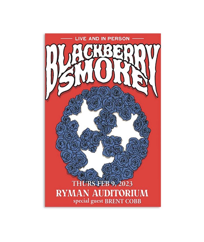 Blackberry Smoke February 9 2023 Ryman Auditorium Custom prints store