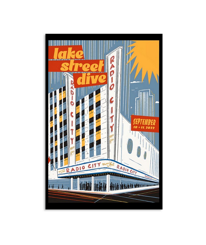 2022 Radio City Poster Lake Street Dive Limited Edition Custom prints